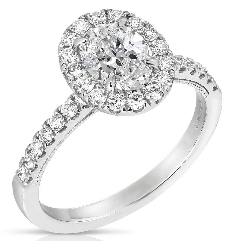 Shop Elegant Jewelry At Unbeatable Prices 1 1/2 Ct Total Weight Oval Lab Grown Halo Engagement Ring Shop Elegant Jewelry At Unbeatable Prices 1 1/2 Ct Total Weight Oval Lab Grown Halo Engagement Ring