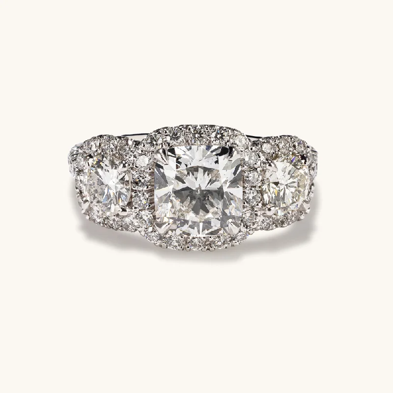 Bestselling Jewelry At Special Promotional Rates 1.60 Cushion Natural Diamond 3-Stone Engagement Ring Bestselling Jewelry At Special Promotional Rates 1.60 Cushion Natural Diamond 3-Stone Engagement Ring