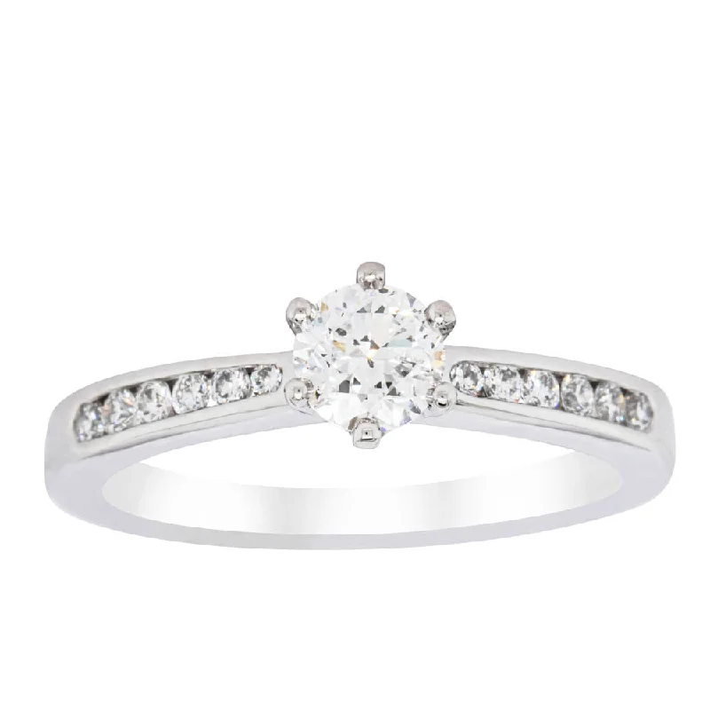 Huge Savings On Timeless Jewelry Collections 18ct White Gold .51ct Diamond Avalon Ring