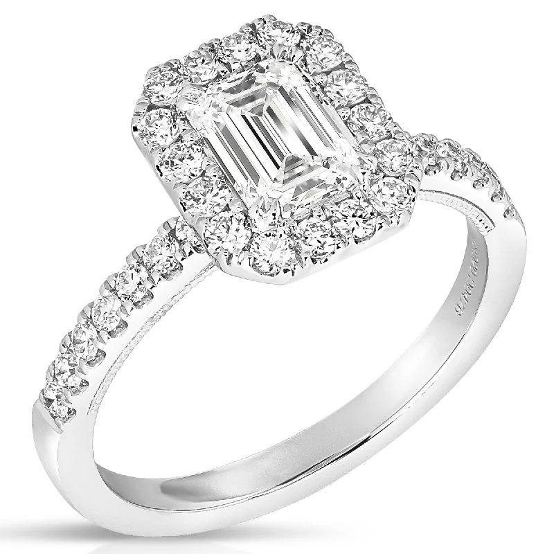 Unmissable Jewelry Discounts – Elevate Your Look For Less 2 1/2 Ct Total Weight Emerald Cut Lab Grown Halo Engagement Ring Unmissable Jewelry Discounts – Elevate Your Look For Less 2 1/2 Ct Total Weight Emerald Cut Lab Grown Halo Engagement Ring