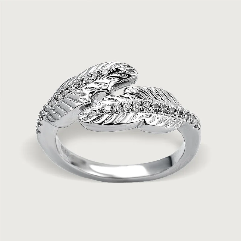 Bohemian-Inspired Jewelry For Free-Spirited Fashion Ocean Plume Diamond Ring