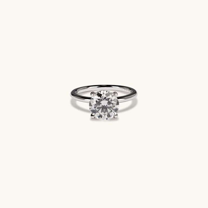 Chic And Stylish Jewelry At Discounted Prices 3.01 Round Lab Diamond Engagement Ring with Hidden Halo Chic And Stylish Jewelry At Discounted Prices 3.01 Round Lab Diamond Engagement Ring with Hidden Halo