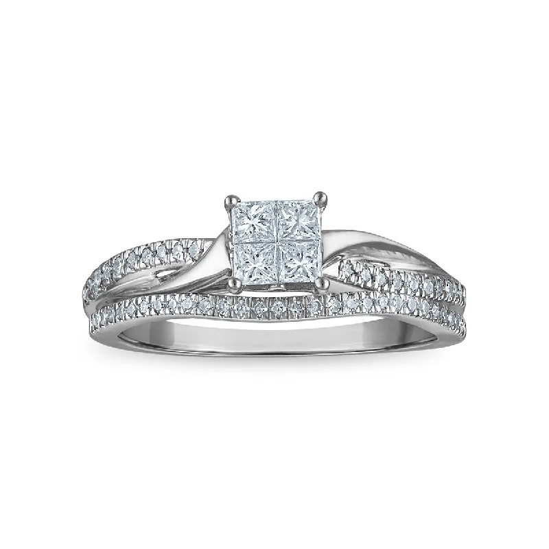 Unique Jewelry For Less – Shop The Sale Now 3/8 CTW Princess Cut Diamond Bridal Set in 10KT Gold Unique Jewelry For Less – Shop The Sale Now 3/8 CTW Princess Cut Diamond Bridal Set in 10KT Gold