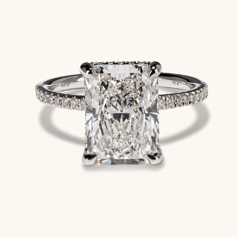 Exclusive Jewelry Sale – Shine For Less 4.58 Radiant Lab Diamond Engagement Ring