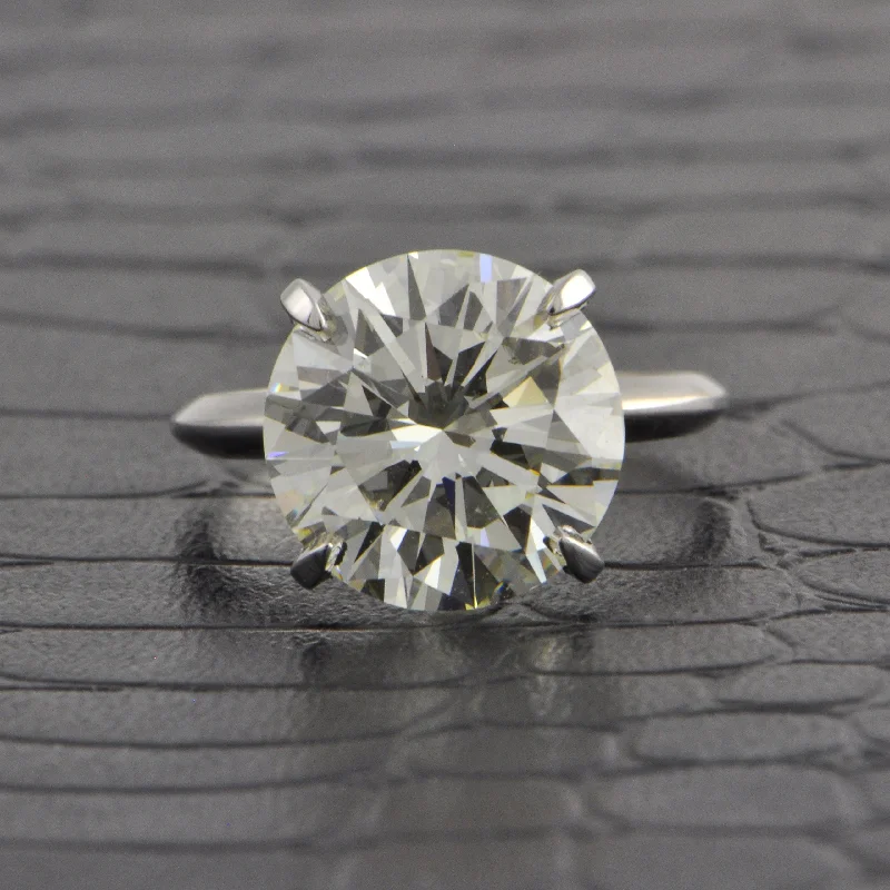 Shop Dazzling Rings, Earrings, And More At Special Discounts 5.78 ct. M-VS1 Round Brilliant Cut Diamond Engagement Ring