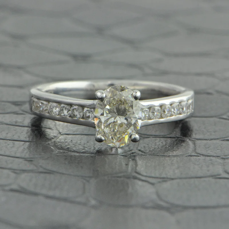 Premium Jewelry At Promotional Prices – Shine Today .99 ct. Oval Cut Diamond Engagement Ring in 18k White Gold Premium Jewelry At Promotional Prices – Shine Today .99 ct. Oval Cut Diamond Engagement Ring in 18k White Gold