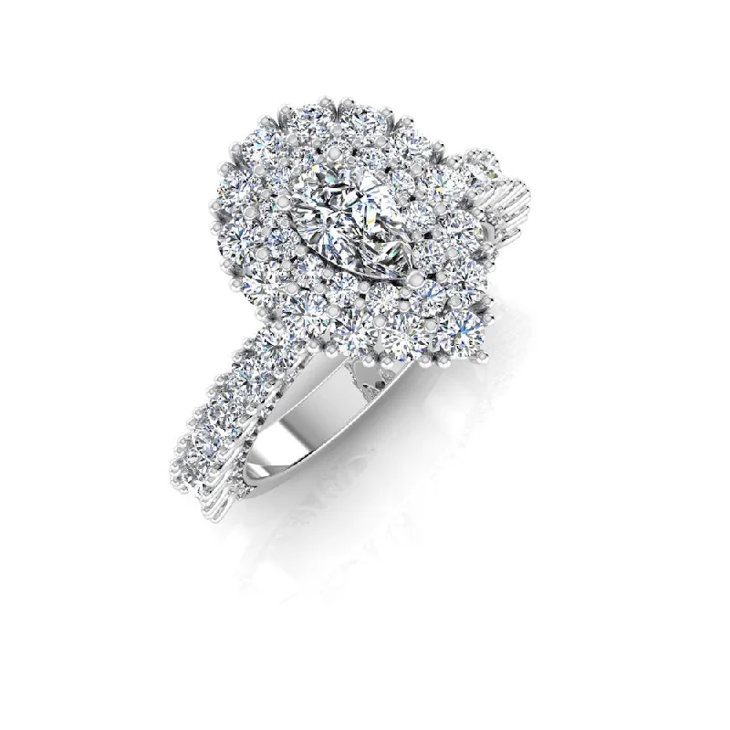 Seasonal Jewelry Sale – Upgrade Your Style Today Antique Style Pear Top And Side Halo Moissanite Engagement Ring Seasonal Jewelry Sale – Upgrade Your Style Today Antique Style Pear Top And Side Halo Moissanite Engagement Ring