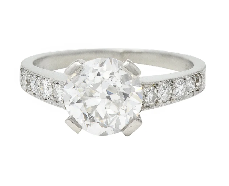Limited-Time Jewelry Sale – Elegant Styles At Less Art Deco 1.88 CTW Old European Cut Diamond Platinum Vintage Engagement Ring Limited-Time Jewelry Sale – Elegant Styles At Less Art Deco 1.88 CTW Old European Cut Diamond Platinum Vintage Engagement Ring