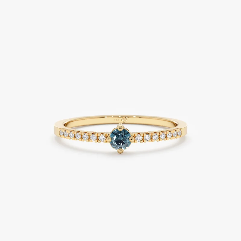 Unmissable Jewelry Sale – Shop Before It's Too Late Blue Topaz and Diamond Engagement Ring, Angela Unmissable Jewelry Sale – Shop Before It's Too Late Blue Topaz and Diamond Engagement Ring, Angela