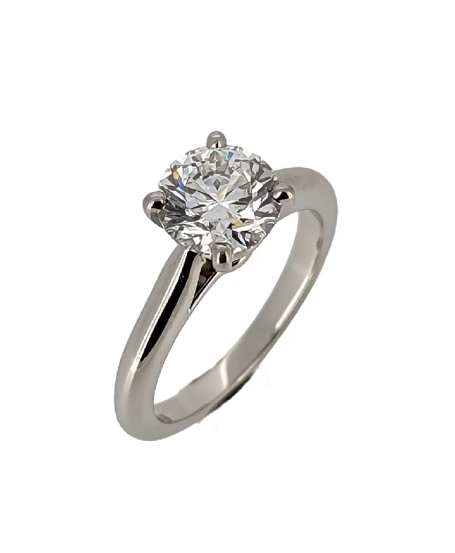 Unique Jewelry For Less – Shop The Sale Now Cartier 1.22 Carat E/VVS2 Round Diamond Solitaire Engagement Ring in Platinum