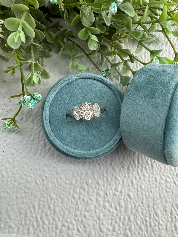 Handmade Pearl Jewelry For Timeless Elegance Cassie Three Stone Engagement Ring