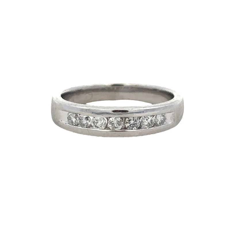Bohemian-Inspired Jewelry For Free-Spirited Fashion Channel Set Diamond Band in White Gold
