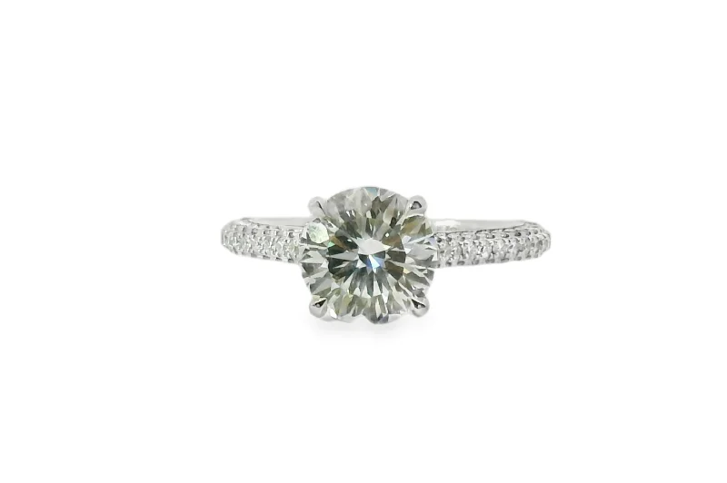 Eco-Friendly Sustainable Jewelry For Conscious Buyers Christopher Designs Round Lab Grown Diamond and Micro Pave Pre-Set Engagement Ring Eco-Friendly Sustainable Jewelry For Conscious Buyers Christopher Designs Round Lab Grown Diamond and Micro Pave Pre-Set Engagement Ring
