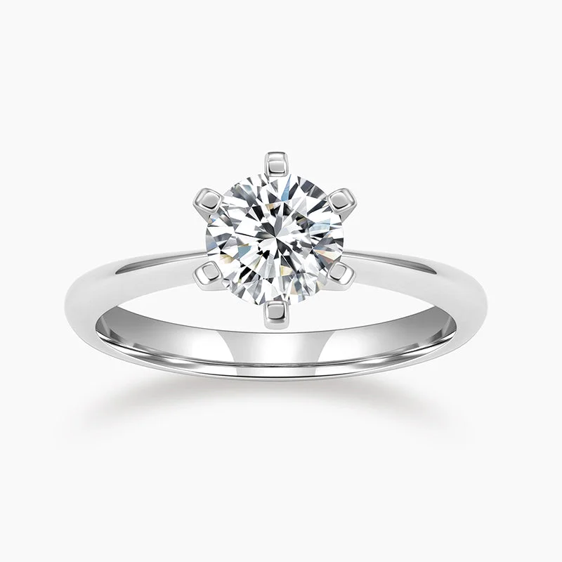 Final Call – Shop Exquisite Jewelry Before It's Gone Classic Six Prong Sterling Silver Wedding Ring Final Call – Shop Exquisite Jewelry Before It's Gone Classic Six Prong Sterling Silver Wedding Ring