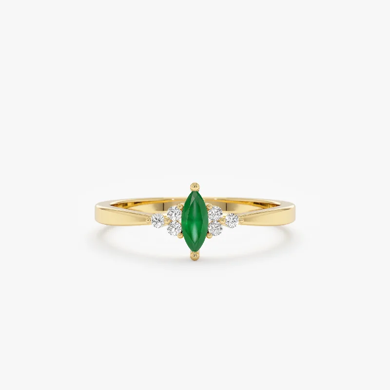 Elegant Jewelry, Affordable Luxury – Shop Now Diamond and Marquise Emerald Ring, Portia Elegant Jewelry, Affordable Luxury – Shop Now Diamond and Marquise Emerald Ring, Portia
