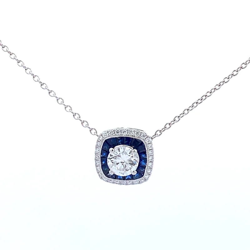 Sparkle In Style With Our Best Jewelry Deals Diamond and Sapphire Necklace in White Gold Sparkle In Style With Our Best Jewelry Deals Diamond and Sapphire Necklace in White Gold