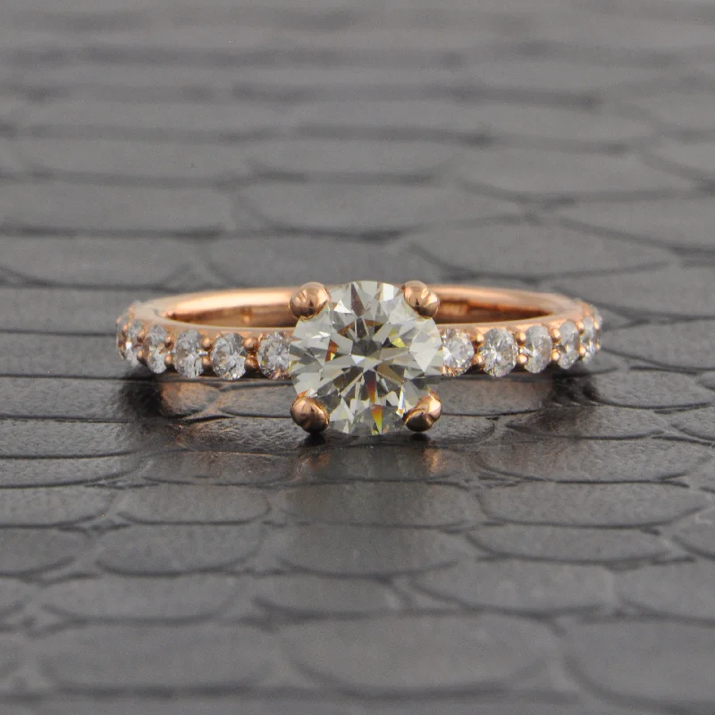 Versatile Layering Jewelry For Effortless Chic Diamond Engagement Ring in Rose Gold Versatile Layering Jewelry For Effortless Chic Diamond Engagement Ring in Rose Gold