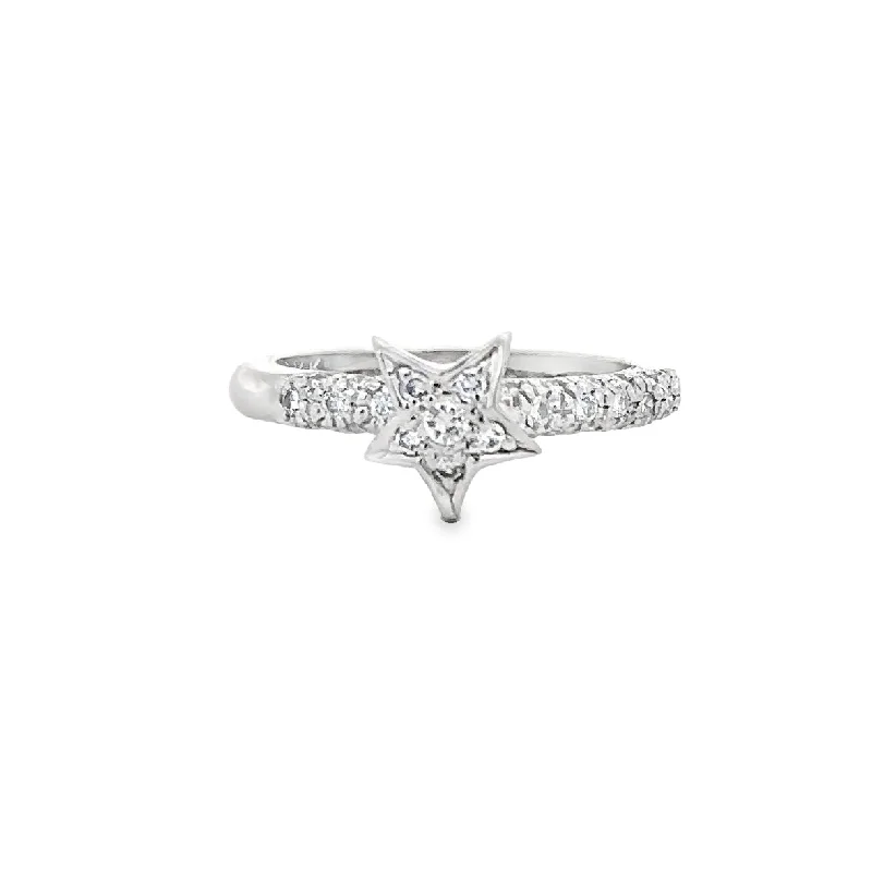 Luxury Jewelry At Unbeatable Discounts Diamond Star Ring in White Gold
