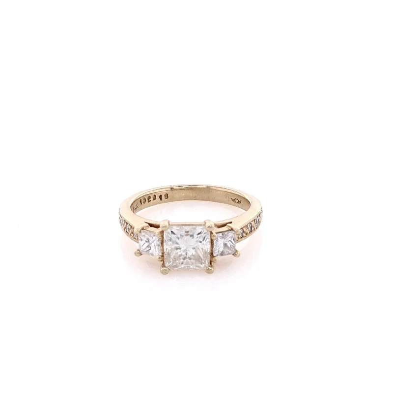 Limited-Stock Jewelry Sale – Once It's Gone, It's Gone Estate 14 Karat Yellow 3 Across Diamond Engagement Ring with GIA Certification 3425537868 Limited-Stock Jewelry Sale – Once It's Gone, It's Gone Estate 14 Karat Yellow 3 Across Diamond Engagement Ring with GIA Certification 3425537868