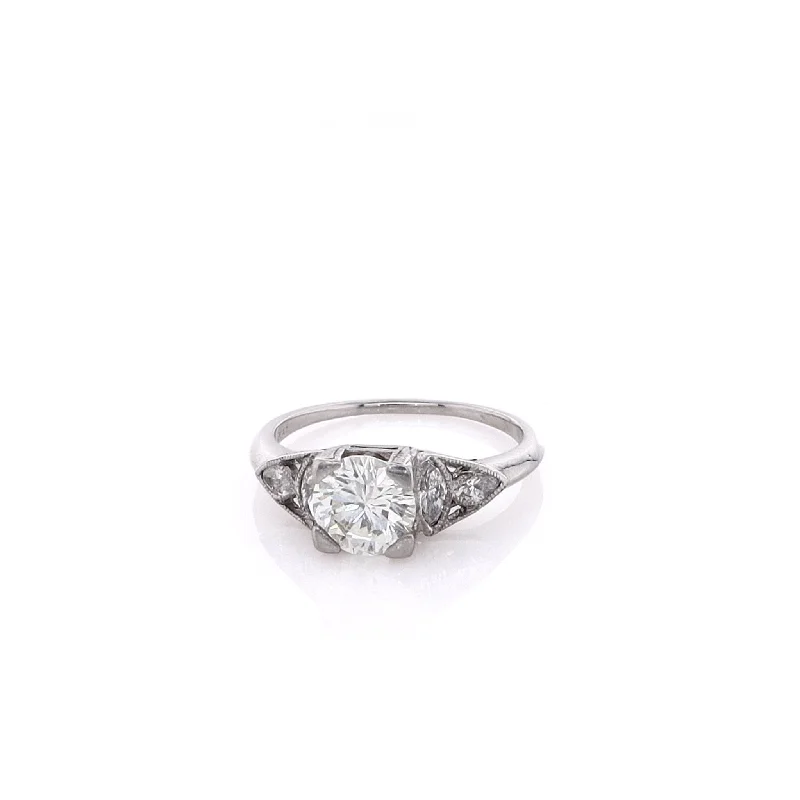 Get Ready To Sparkle – Special Jewelry Discounts Estate Platinum Milgrain Diamond Engagement Ring Get Ready To Sparkle – Special Jewelry Discounts Estate Platinum Milgrain Diamond Engagement Ring