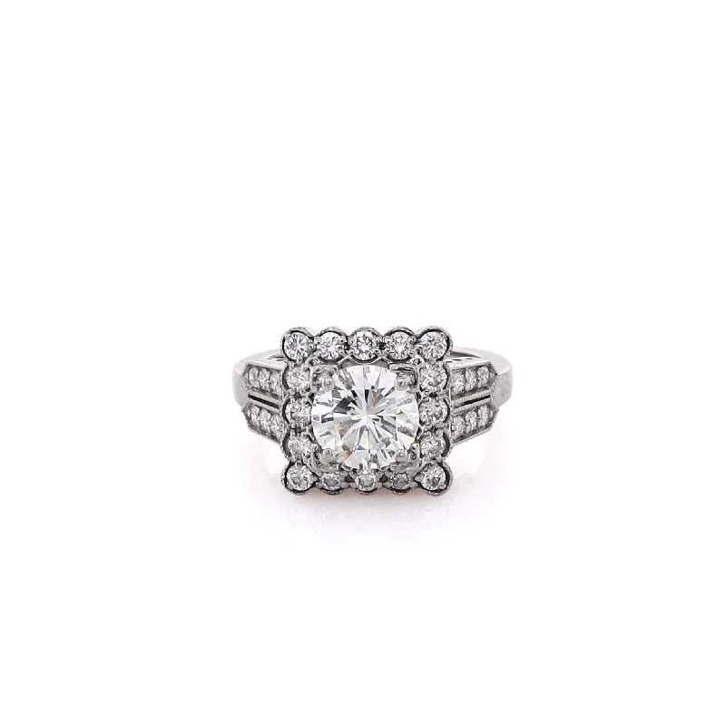 Limited-Stock Jewelry Sale – Once It's Gone, It's Gone Estate Platinum Milgrain Diamond Engagement Ring Limited-Stock Jewelry Sale – Once It's Gone, It's Gone Estate Platinum Milgrain Diamond Engagement Ring