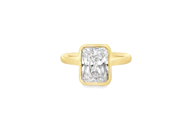 Waterproof Stainless Steel Jewelry For Lasting Beauty Gabriel & Co. Solitaire Rectangle Stone Bezel Engagement Ring Waterproof Stainless Steel Jewelry For Lasting Beauty Gabriel & Co. Solitaire Rectangle Stone Bezel Engagement Ring