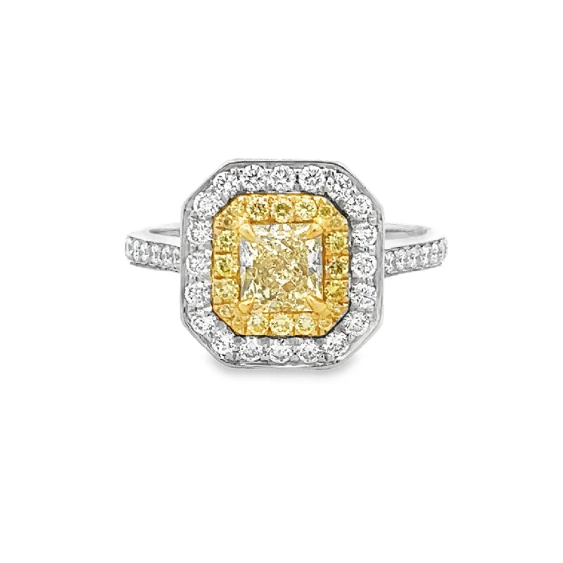 Fashion-Forward Jewelry At Incredible Prices GIA .74 ct. Radiant Cut Diamond Ring in Platinum & 18k Gold Fashion-Forward Jewelry At Incredible Prices GIA .74 ct. Radiant Cut Diamond Ring in Platinum & 18k Gold