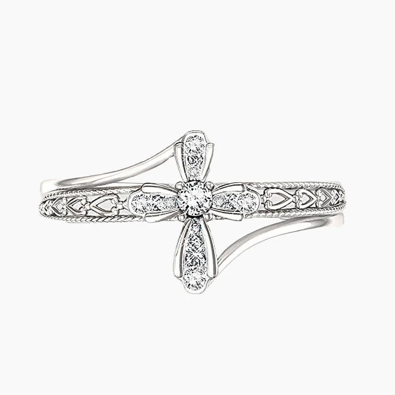 Exclusive Jewelry Offers – Sparkle For Less Handcrafted Cross Sterling Silver Ring