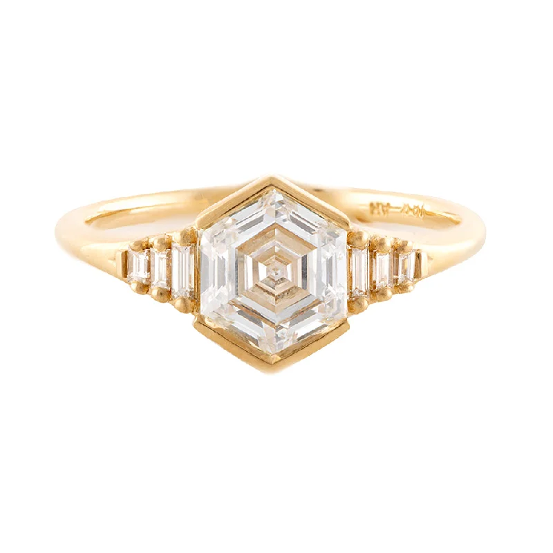 Shop Dazzling Jewelry With Special Promotional Discounts Hexagon Step Cut Engagement Ring Shop Dazzling Jewelry With Special Promotional Discounts Hexagon Step Cut Engagement Ring