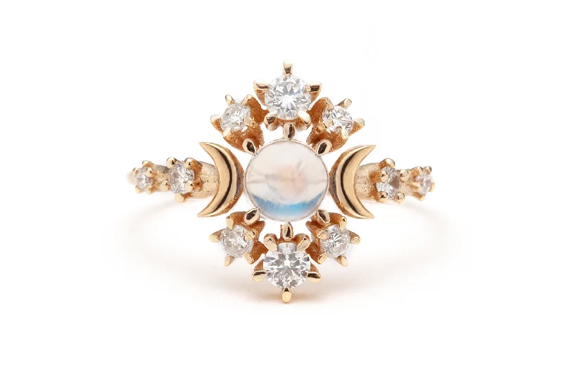 Premium Diamond Jewelry For Unforgettable Moments Moonstone Wandering Cosmos Ring