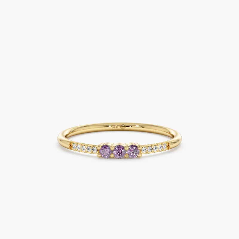 Affordable Elegance – Special Jewelry Sale Now Live Natural Amethyst and Diamond Ring, Jamie