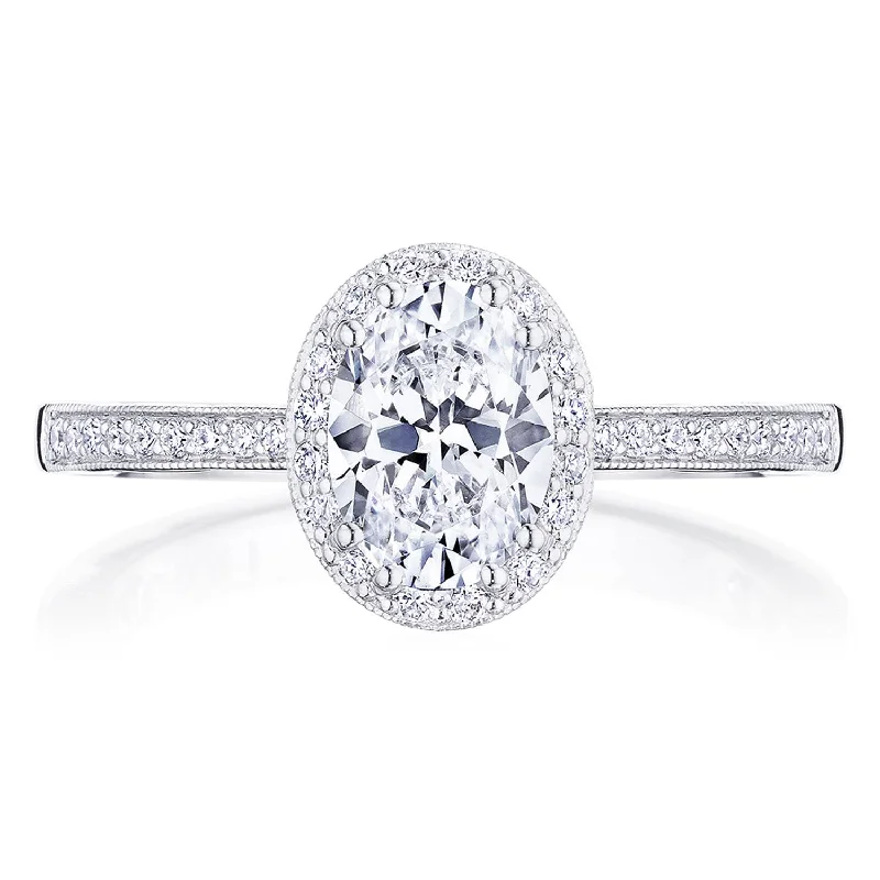 Romantic Heart-Shaped Jewelry For Special Gifts Oval Bloom Engagement Ring
