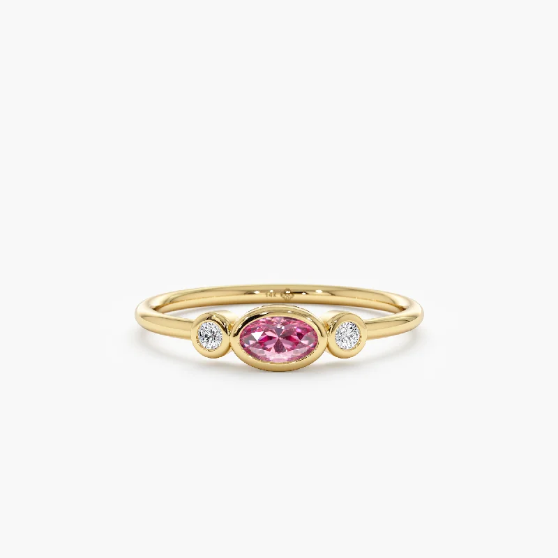 Shop Stylish Jewelry Now And Save Big Oval Pink Sapphire Engagement Ring, Elle