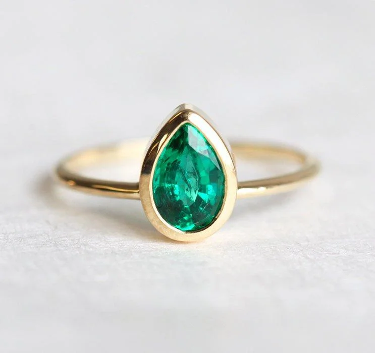Luxury Jewelry Now At Special Promotional Rates Miriam Pear Emerald Ring