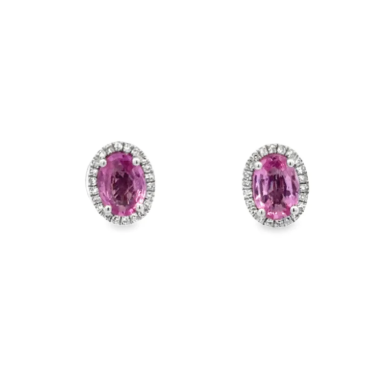 Seasonal Jewelry Sale – Upgrade Your Style Today Pink Sapphire Stud Earrings in White Gold Seasonal Jewelry Sale – Upgrade Your Style Today Pink Sapphire Stud Earrings in White Gold
