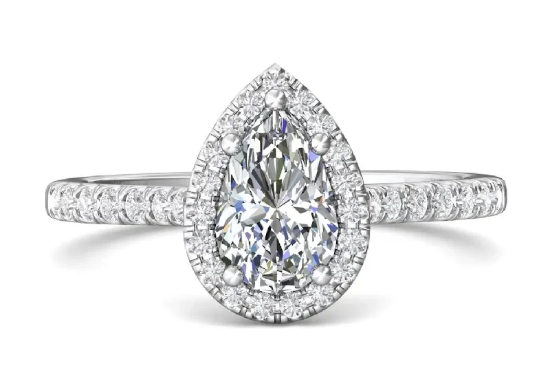 Grab Your Dream Jewelry At The Lowest Prices Martin Flyer Pear Shape Diamond Halo Engagement Ring Semi-Mount Grab Your Dream Jewelry At The Lowest Prices Martin Flyer Pear Shape Diamond Halo Engagement Ring Semi-Mount