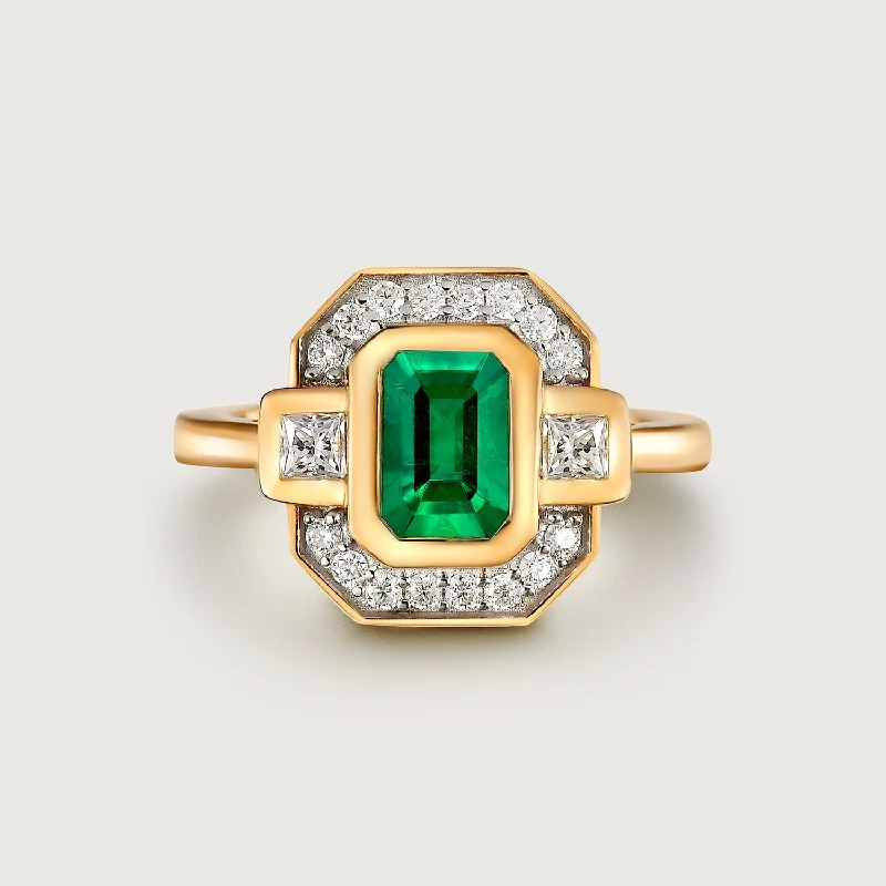 Elegant Jewelry Pieces At Unbelievable Prices Grecian Octagon Emerald Halo Ring