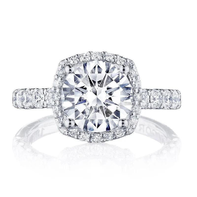Clearance Sale On High-End Jewelry Collections Round with Cushion Bloom Engagement Ring Clearance Sale On High-End Jewelry Collections Round with Cushion Bloom Engagement Ring