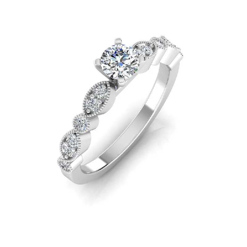Exclusive Jewelry Offers – Sparkle For Less Scalloped Design Moissanite Engagement Ring Exclusive Jewelry Offers – Sparkle For Less Scalloped Design Moissanite Engagement Ring