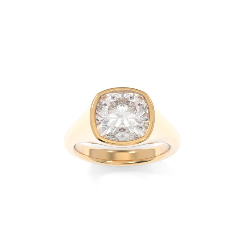Personalized Engraved Jewelry For Meaningful Gifts Sculpted Signet Ring Cushion