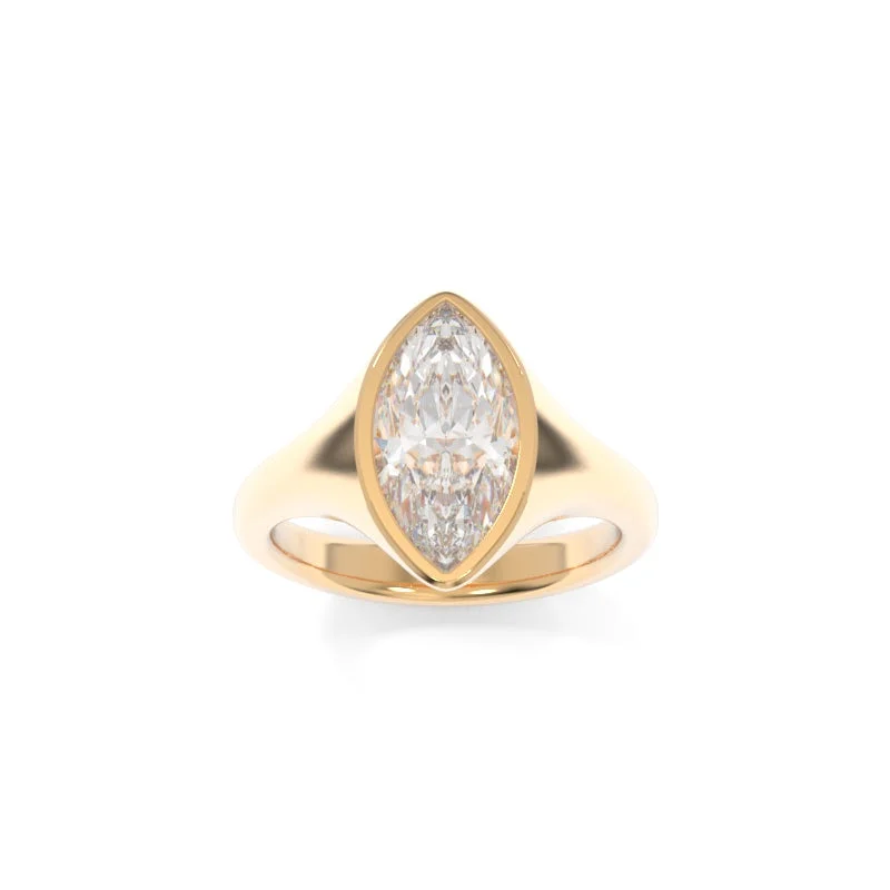 Unbeatable Offers On Luxury And Everyday Jewelry Sculpted Signet Ring Marquise