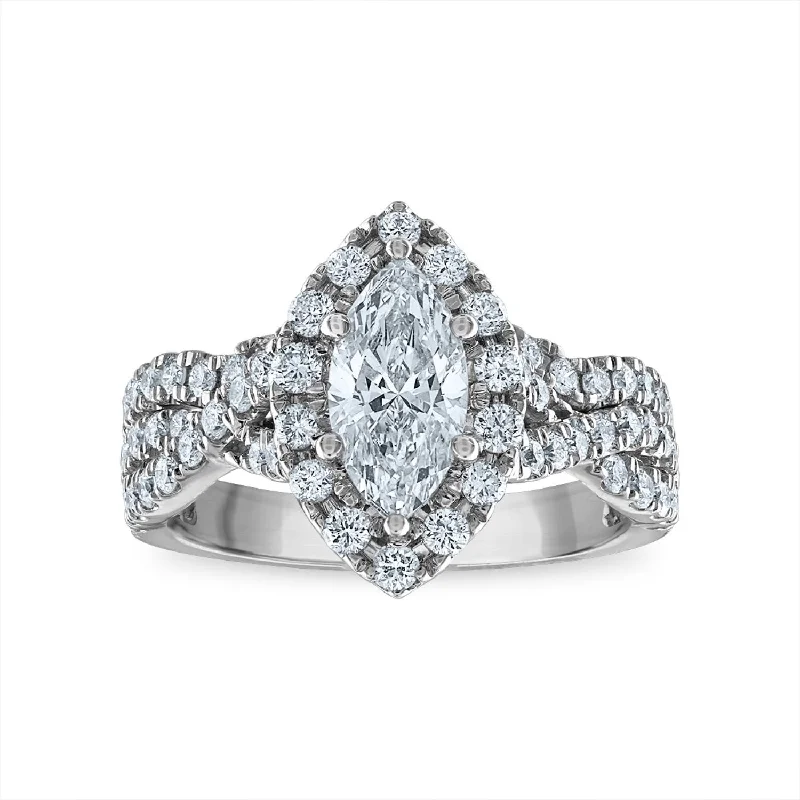 Shop Dazzling Jewelry At The Best Prices Signature EcoLove 2 CTW Lab Grown Diamond Halo Bridal Set in 14KT White Gold Shop Dazzling Jewelry At The Best Prices Signature EcoLove 2 CTW Lab Grown Diamond Halo Bridal Set in 14KT White Gold