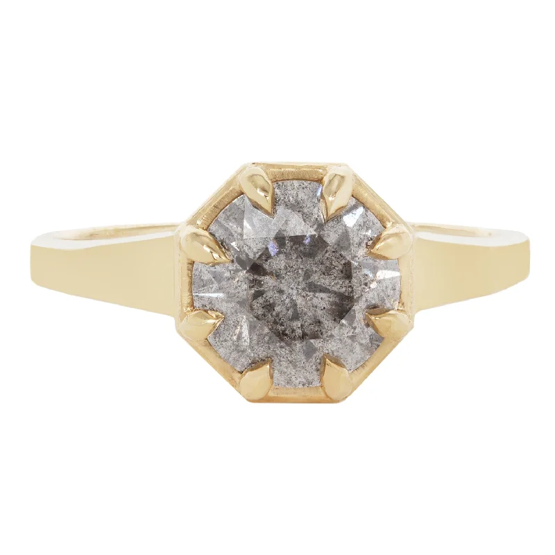 Luxury Handcrafted Jewelry For Elegant Looks Smoky Diamond Octagon Ring
