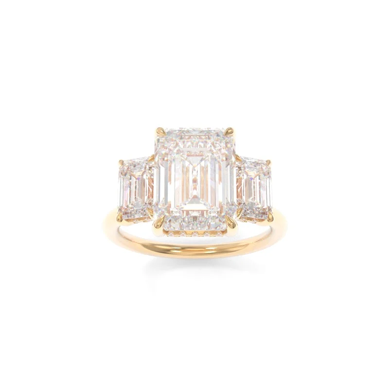 Discounted Jewelry For A Glamorous Look Taylor Three Stone Solitaire Emerald