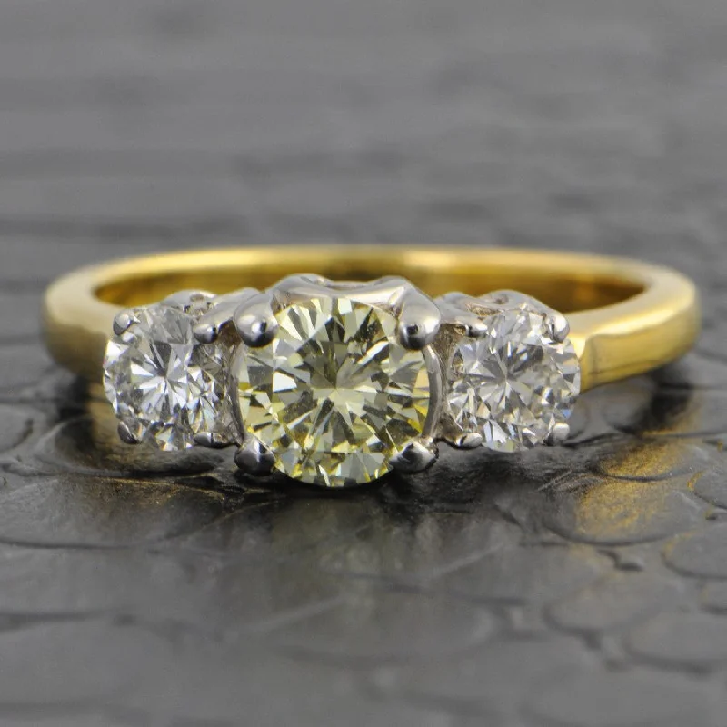 Save On Luxury Jewelry Pieces – Limited-Time Offers Three Stone Light Yellow and White Diamond Ring Save On Luxury Jewelry Pieces – Limited-Time Offers Three Stone Light Yellow and White Diamond Ring
