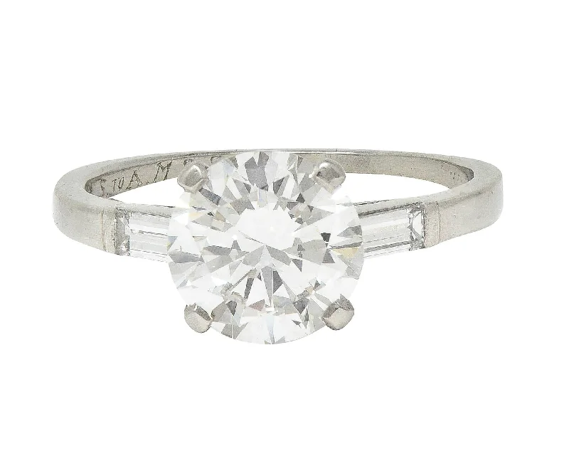 Bestselling Jewelry At Special Promotional Rates Tiffany & Co. Mid-Century 2.00 CTW Diamond Platinum Three Stone Vintage Engagement Ring GIA Bestselling Jewelry At Special Promotional Rates Tiffany & Co. Mid-Century 2.00 CTW Diamond Platinum Three Stone Vintage Engagement Ring GIA