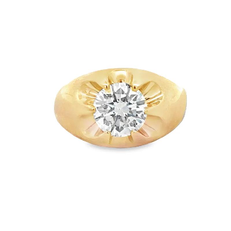 High-Quality Gemstone Jewelry For Special Occasions Vintage 1.28 ct. Round Brilliant Cut Diamond Buttercup Ring High-Quality Gemstone Jewelry For Special Occasions Vintage 1.28 ct. Round Brilliant Cut Diamond Buttercup Ring