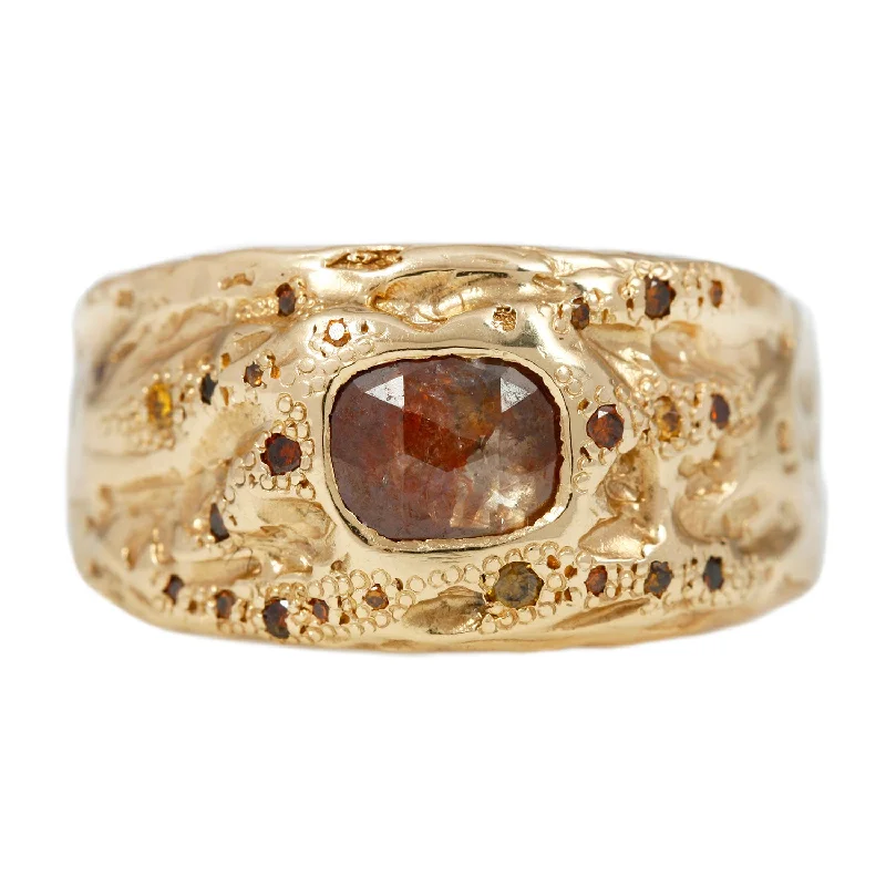 Personalized Jewelry At Special Discount Rates XC Rose Cut Diamond Shield Ring