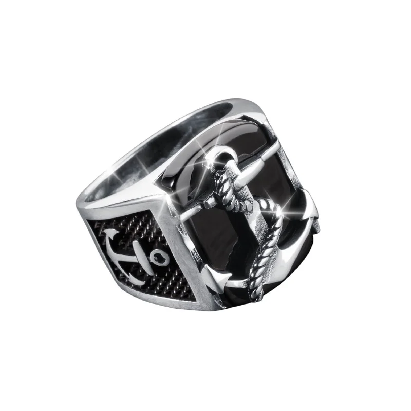 Elegant Jewelry At Unbeatable Offers – Shop Before It's Gone Anchor Onyx Ring