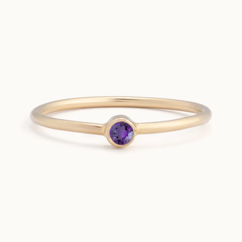 Exclusive Jewelry Sale – Sparkle For Less Custom Amethyst Birthstone Stacking Ring | 10K Yellow Gold Exclusive Jewelry Sale – Sparkle For Less Custom Amethyst Birthstone Stacking Ring | 10K Yellow Gold